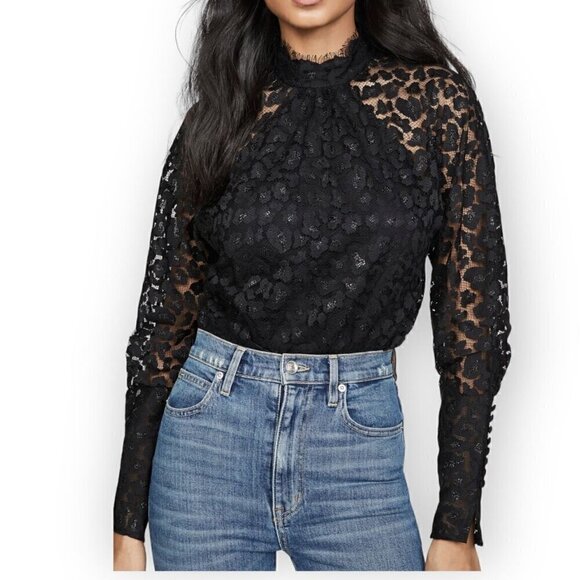 Saloni Alek‎ Blouse, Black, Size 2, New with tag - Picture 1 of 14